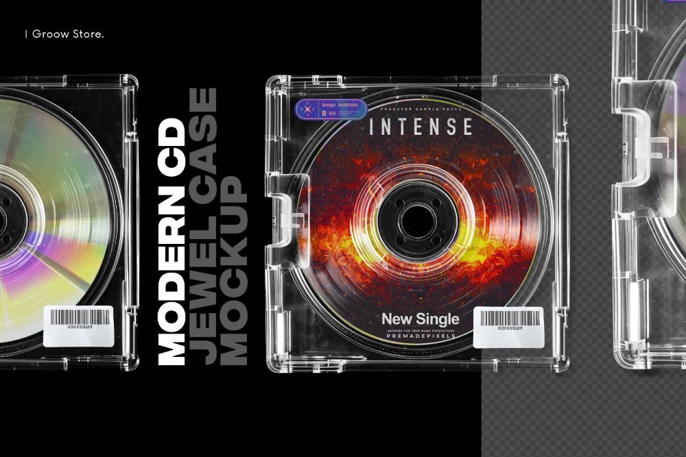 Futuristic CD Case Mockup