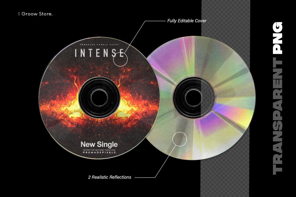 Futuristic CD Case Mockup