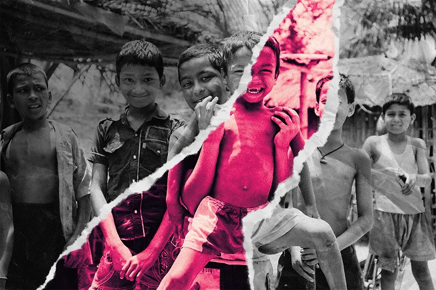 Bright Torn Paper Piece Photo Effect