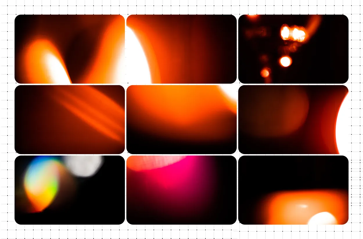 Vintage light leak overlay for Photoshop with retro sun flare effect