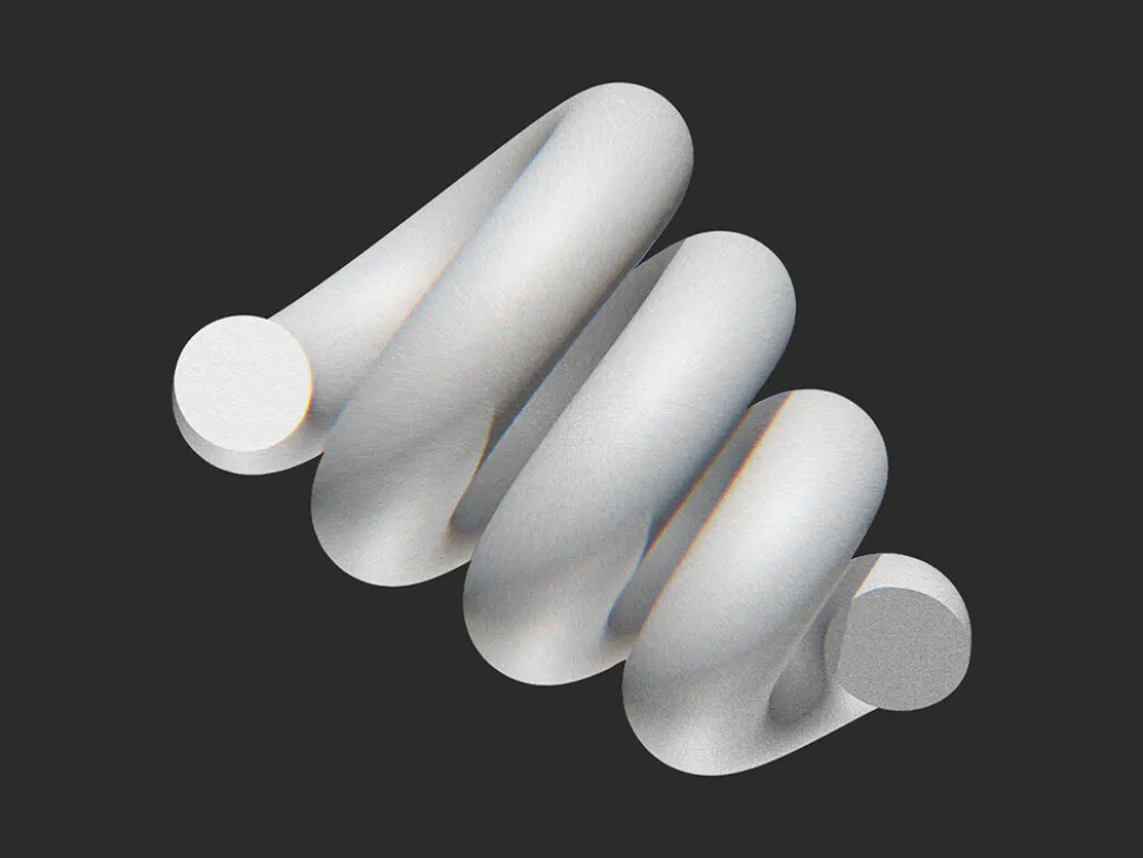 Free PNG 3D object with futuristic glitch effect