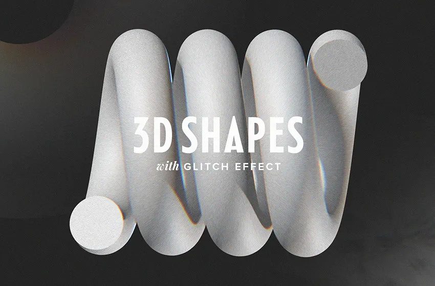 Free PNG 3D object with futuristic glitch effect