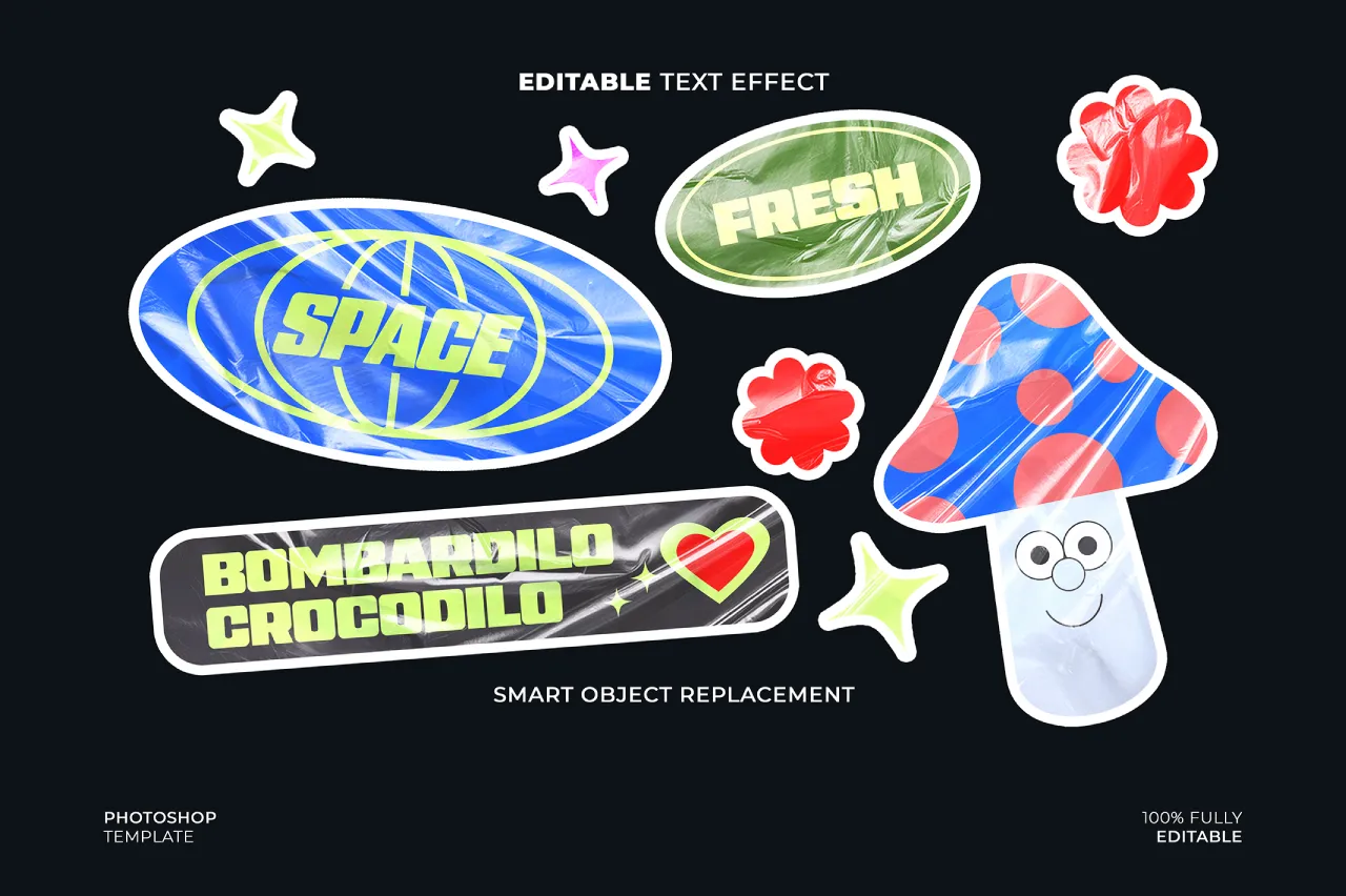 Glossy Sticker Mockup
