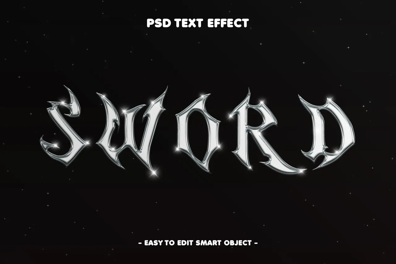 Sword Editable Text Effect
