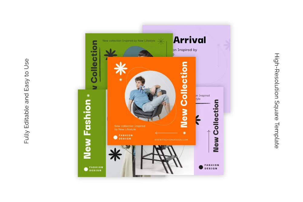 Fashion Social Media Post Design Template Pack