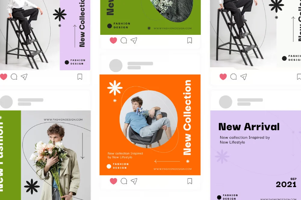Fashion Social Media Post Design Template Pack