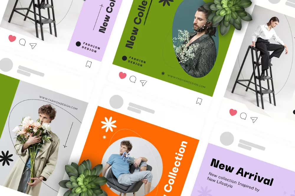 Fashion Social Media Post Design Template Pack