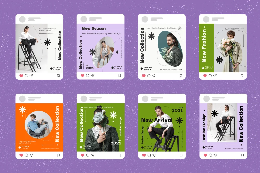 Fashion Social Media Post Design Template Pack