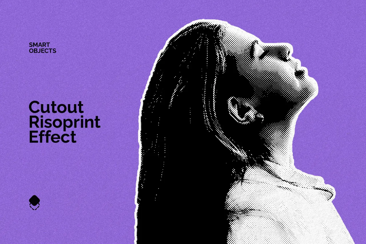 Cutout Risoprint Photo Effect