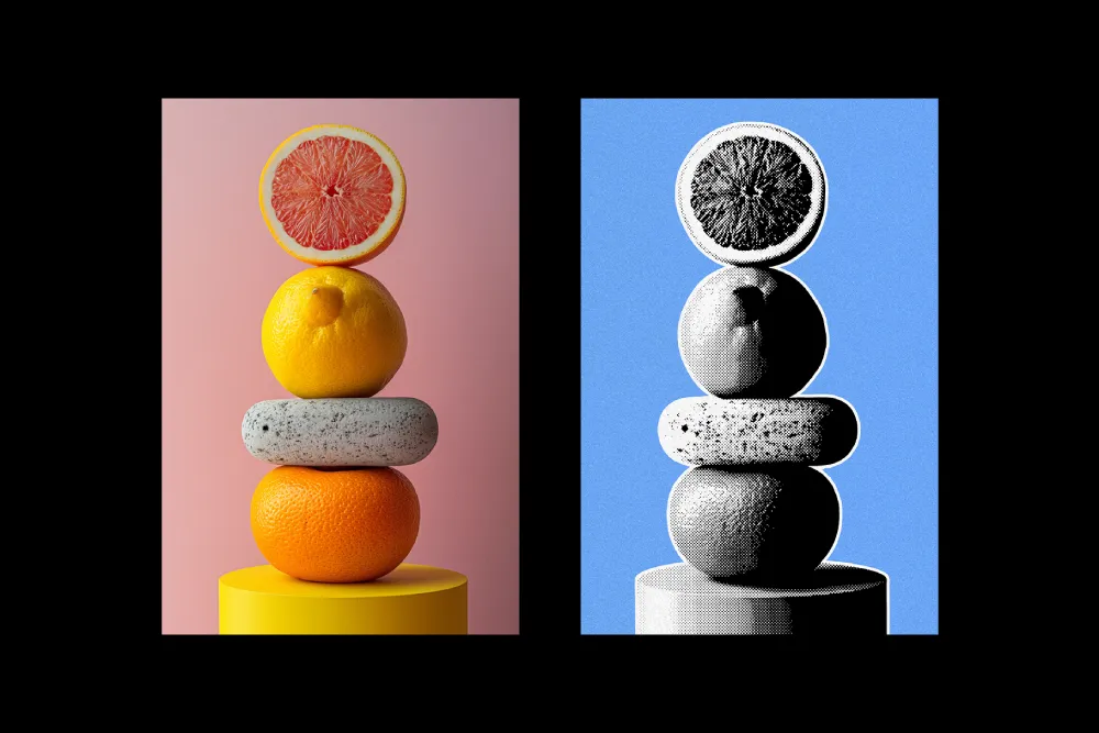 Cutout Risoprint Photo Effect