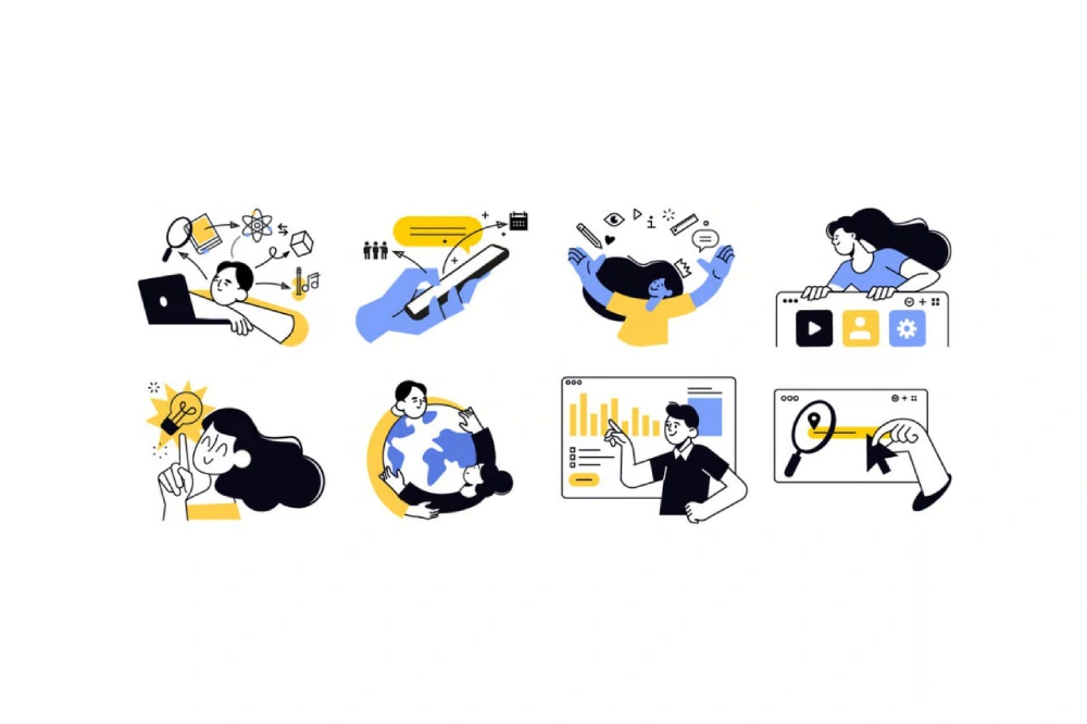 People Education & E-Learning Vector Illustration Pack