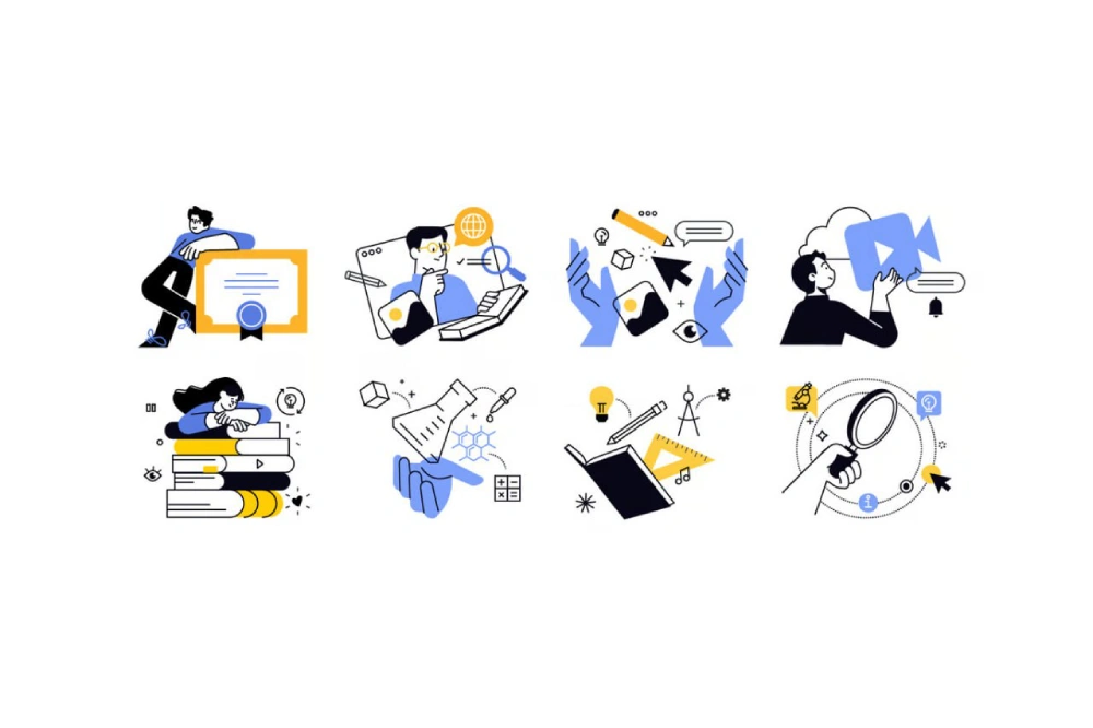 People Education & E-Learning Vector Illustration Pack