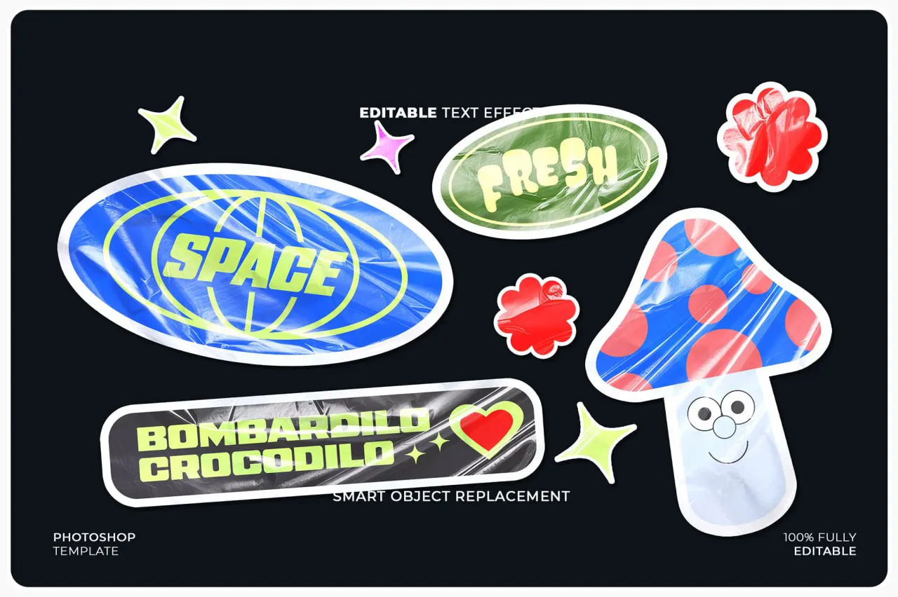 Glossy Sticker Mockup