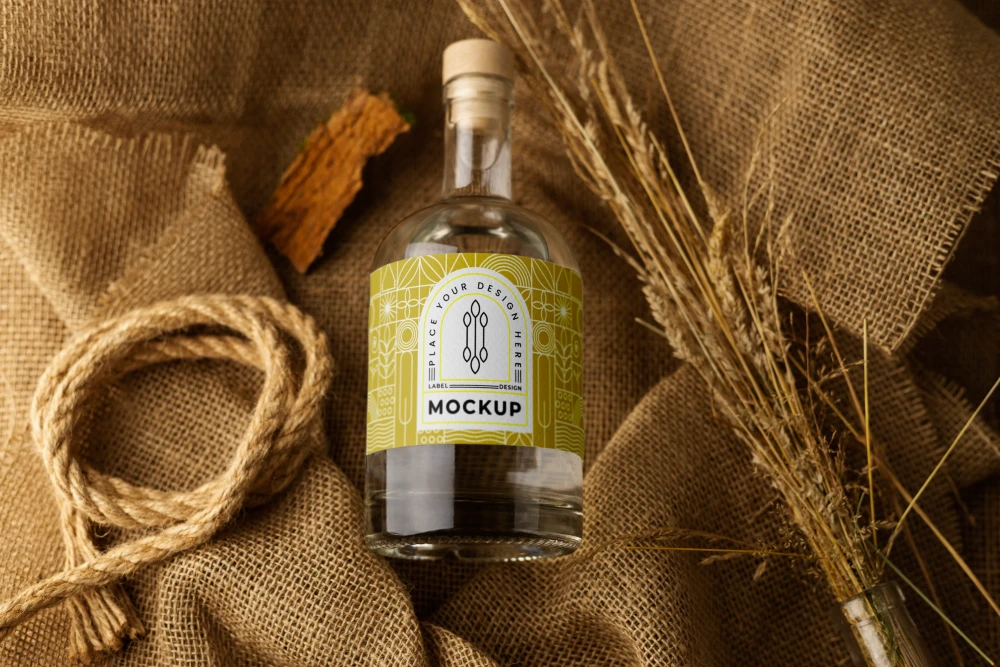 Eco label design mockup