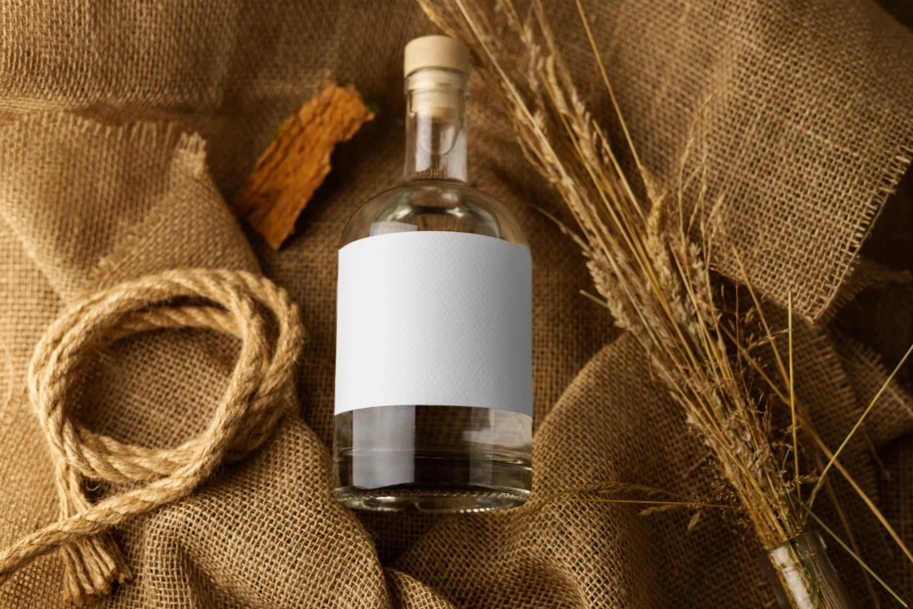 Eco label design mockup