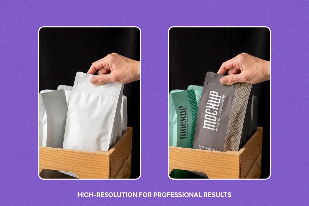 Colombian Coffee with Mock-Up Packaging